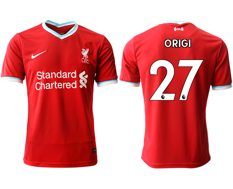 Men 2020-2021 club Liverpool home aaa version #27 red Soccer Jerseys->liverpool jersey->Soccer Club Jersey